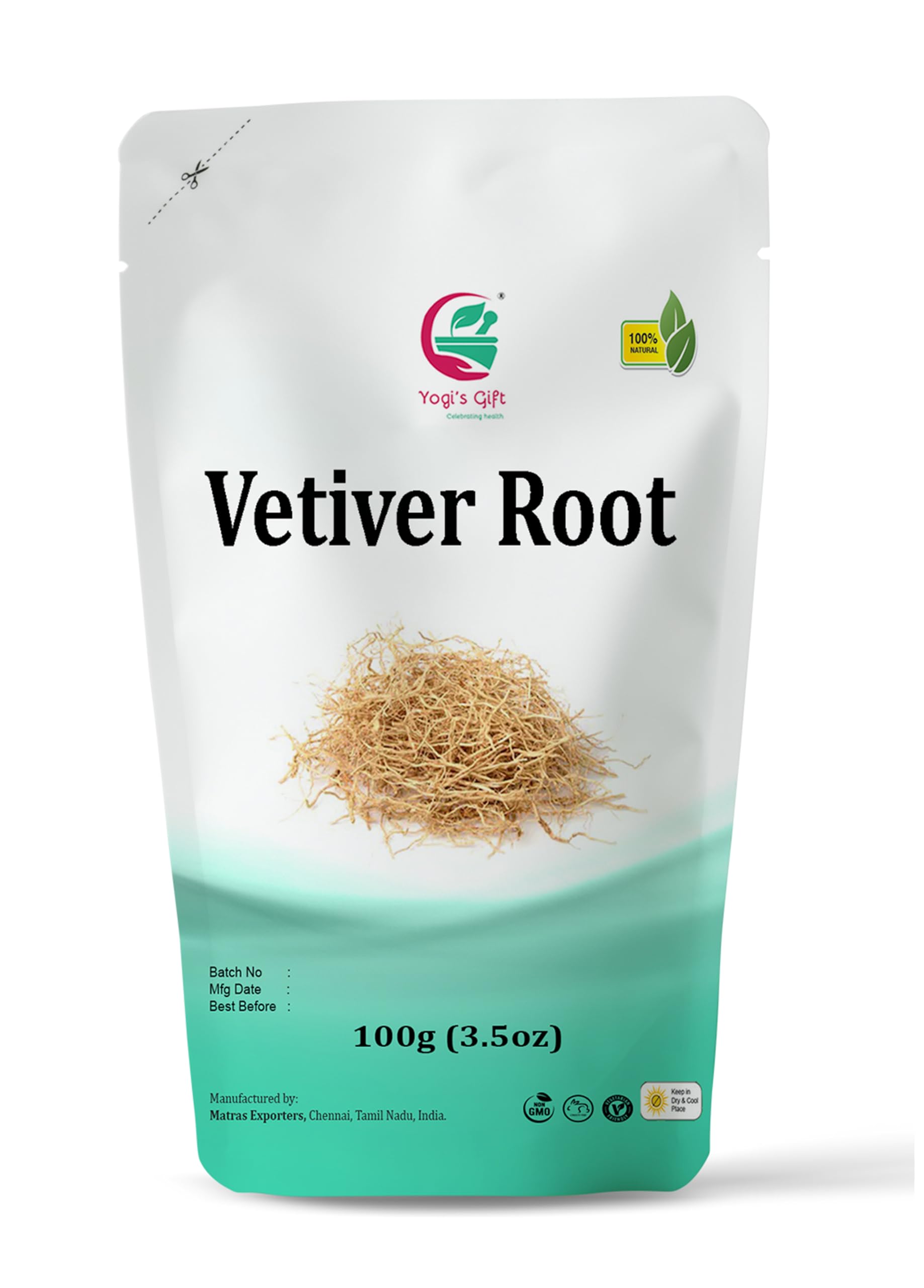 Vetiver Root/khamare Racine/vetiver Racine 100g | Whole Root Non Woven | 100% Pure and Natural | by Yogi's Gift®