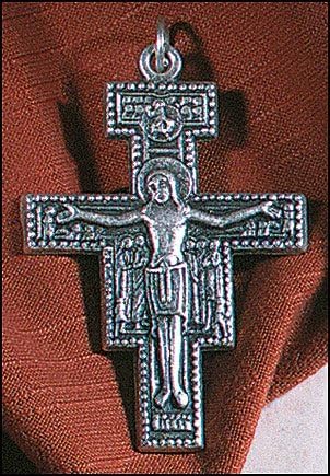 Autom San Damiano Crucifix Pendant on Flip Ring