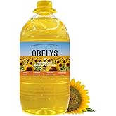 Obelys High Oleic Sunflower Oil | 1.3 Gallon Jug - Neutral Oil For Medium to High Heat Cooking, Non-GMO, Kosher, Cholesterol Free | 5L / 169 Oz