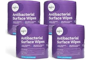 Zogics Antibacterial Wipes – Disinfecting Wipes for Sanitizing and Cleaning Surfaces and Equipment, EPA Registered Antibacterial Cleaning Wipes (3,200 Count – 4 Rolls of 800 Wipes)