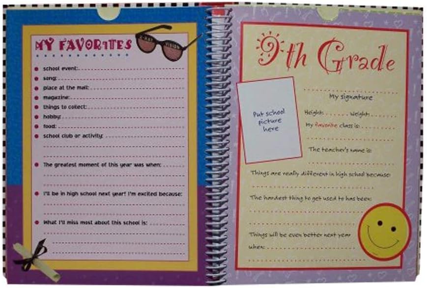 Deluxe School Memories Keepsake Photo Album Scrapbook from Preschool Through 12th Grade: Toys & Games