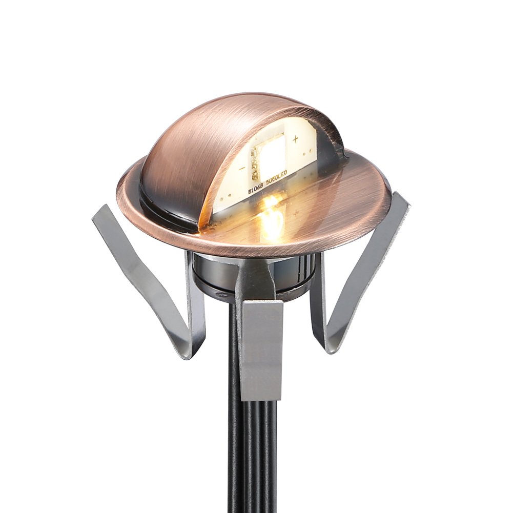 FVTLED Pack of 10 Low Voltage LED Deck lights kit Φ1.38" Outdoor Garden