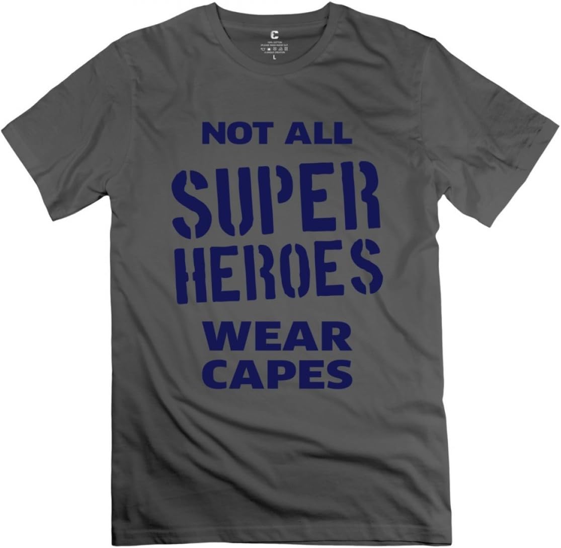Not All Super Heroes Wear Capes Deep Heathe Tee's Crew-Neck Tee