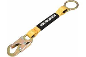 WELKFORDER 18-Inch D-Ring Extender Fall Protection with Snap Hook Connector and"O" Ring ANSI Complaint