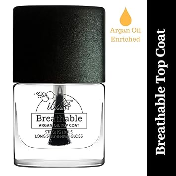 Iba Halal Care Breathable Argan Oil Enriched Top Coat, Clear, 9ml