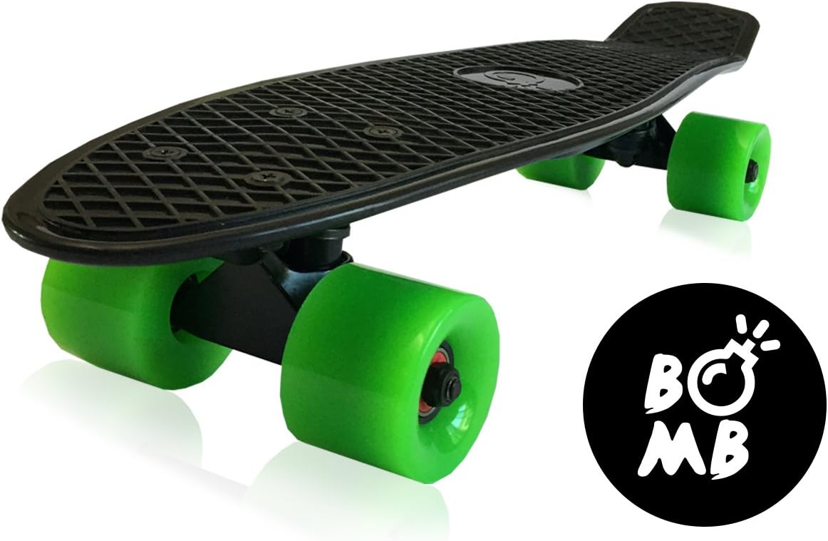 Bomb Skateboards Penny Style Skateboard with Black Deck 22"