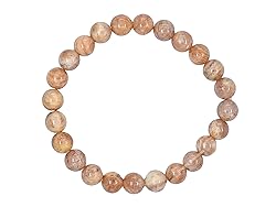 Peach Moonstone Bracelet for Women Men's Gifts