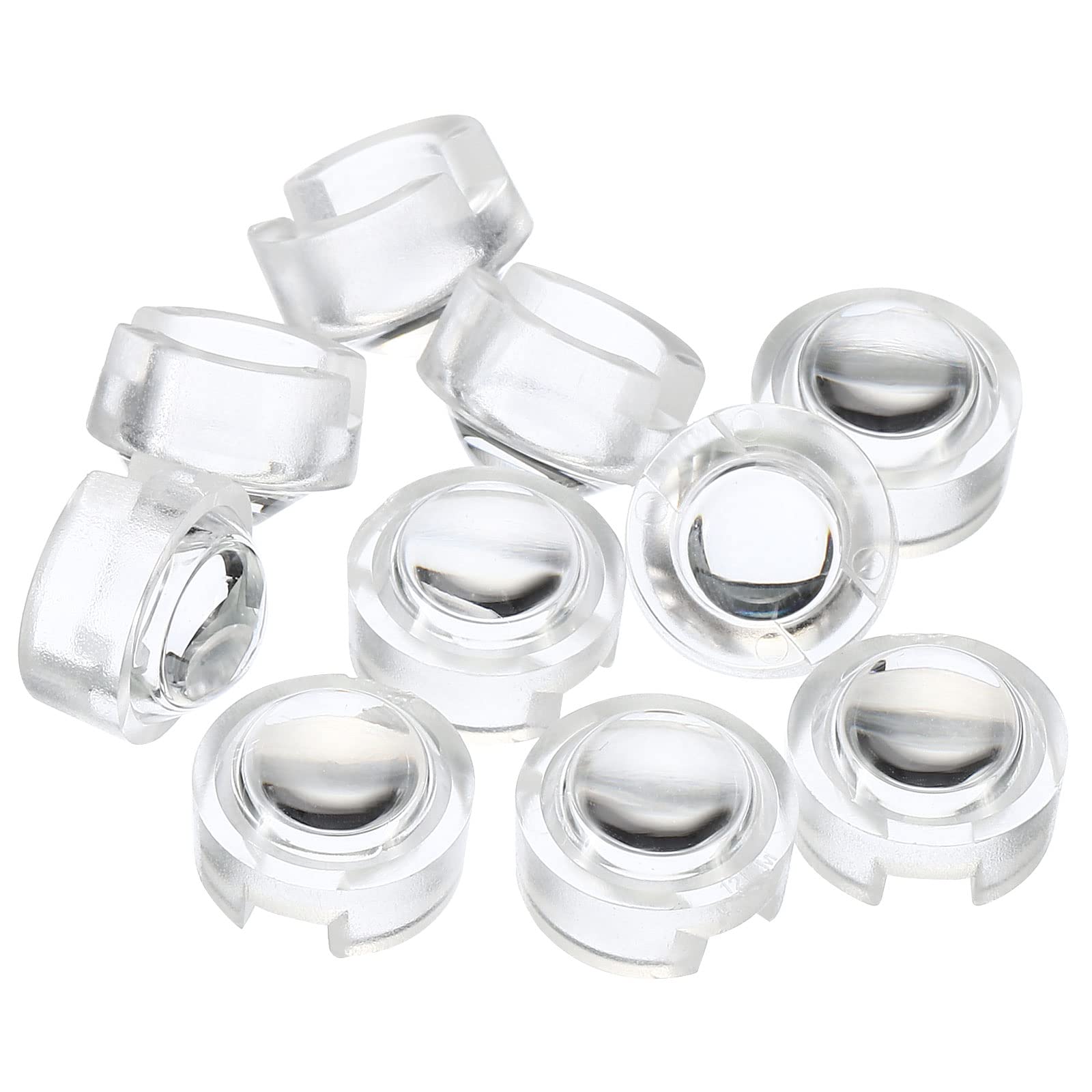 PATIKIL 13mm LED Convex Lens, 10 Pack 30 Degree Beam Angle Acrylic LED Optical Convex Condenser Lens for 1W 3W LED Lamp Beads Infrared Cameras, Transparent