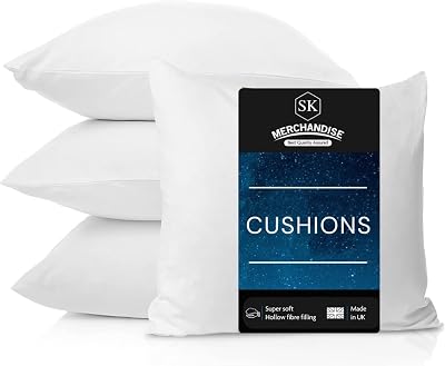 SK MERCHANDISE Pack of 4 45x45 cm Hollowfibre Cushion Inserts Anti-Allergy