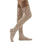 HYTENSUN Women's Thigh High Knitted Winter Boot Socks Vintage Extra Long Leg Warmer Over Knee High Stockings