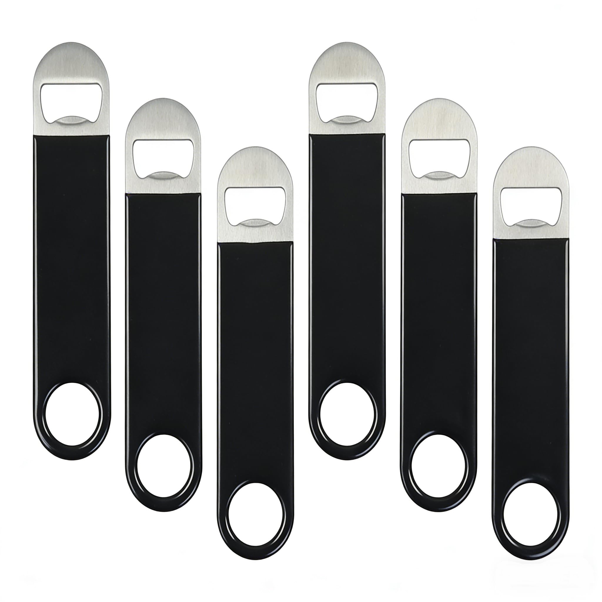 Yesdate 12 Pieces Blade Beer Bottle Openers, Stainless Steel Bar Blade with a Coated Handle, Barman Flair Bar Blade Cocktail Tool