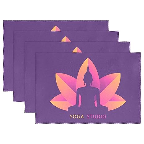 Deziro Set De Table Bouddha Assis Sur Fleur De Lotus