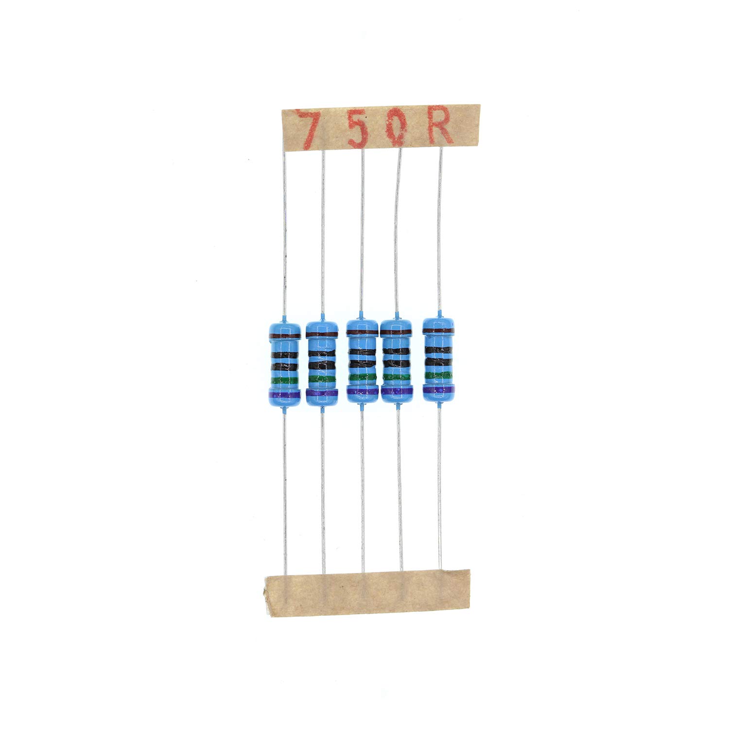 HUABAN 100PCS 1 Watts 1W 750R 750 Ohm 1% Metal Film Resistor