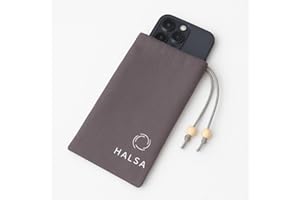 Halsa EMF Shield Sleeve for Cell Phone - Signal Blocking Anti-EMP Pouch - Smartphone Protection Case Against Radiation, EMF, 5G, RFID - Grey - 4x8 Inch Fits Most Phones