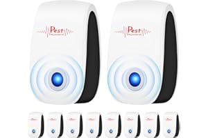 LYCXBFJIA 10 Packs 2025 Ultrasonic Pest & Insect Repeller Indoor, Rodent Mouse Repellent Ultrasonic Plug in, Repellent Control for Rodent, Mouse, Mice, Rat, Roach, Bugs, Mosquito, Spider, Ant