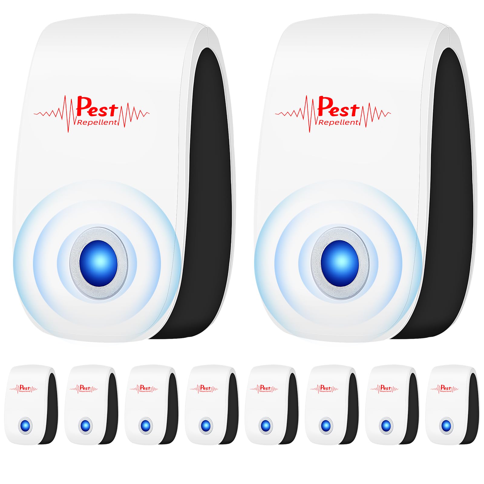 Photo 1 of 10 Packs 2025 Ultrasonic Pest & Insect Repeller Indoor, Rodent Mouse Repellent Ultrasonic Plug in, Repellent Control for Rodent,