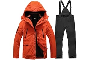 Men Winter Outdoor Waterproof Mountain 3 In 1 Jacket And Pants Snow Sets Skiing And Snowboarding Suits