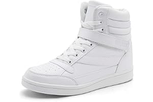 UBFEN Womens high top Ankle Support Sneakers Vibrant Colour Hidden Wedge Heel Retro 80s Tennis Shoes for Girls Cosplay Remova