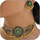 Harry and Henry Indian Jewelry Sets for Women Traditional Bohemian Wedding Jewelry Set Indian Dresses for Women Oxidized Ethnic Party Prom Wear Outfits