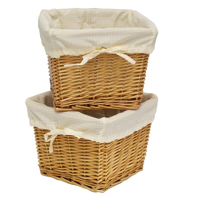 Burlington Baby 2 Pack Small Honey Willow Basket Set with