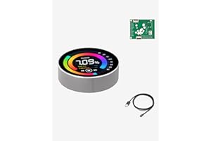 UEAIDISP ESP32-C3 Development Board Round Knob Display 1.28 Inch 240×240 IPS TFT LCD for LVGL WiFi BLe Uart Rotary Display (Silver)