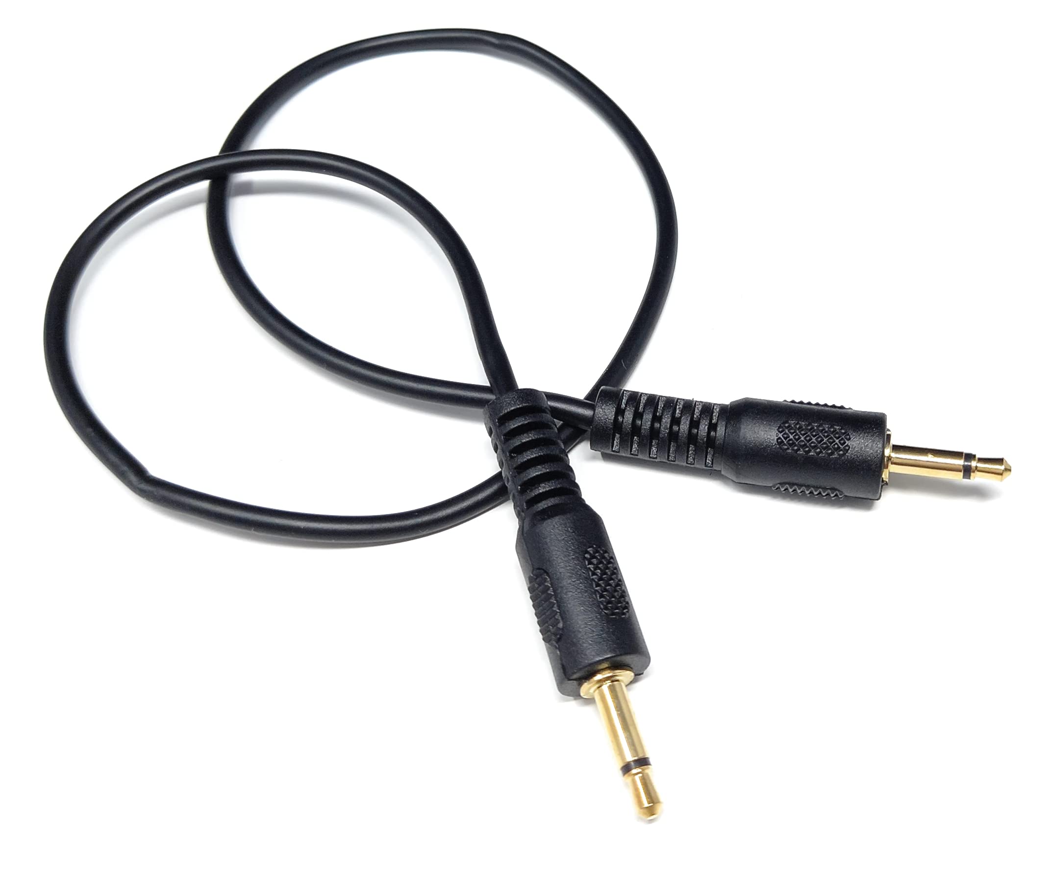 DRUT 50cm short Mono 3.5mm to 3.5mm Mono Jack Plug Male to Male Cable Lead, Gold Connectors 1.6ft