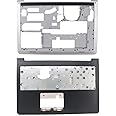 MOTOKU Laptop Palmrest Upper Case Keyboard Bezel and Bottom Case Base Cover Chassis Replacement for Dell Inspiron 15-5547 5542 5545 5548