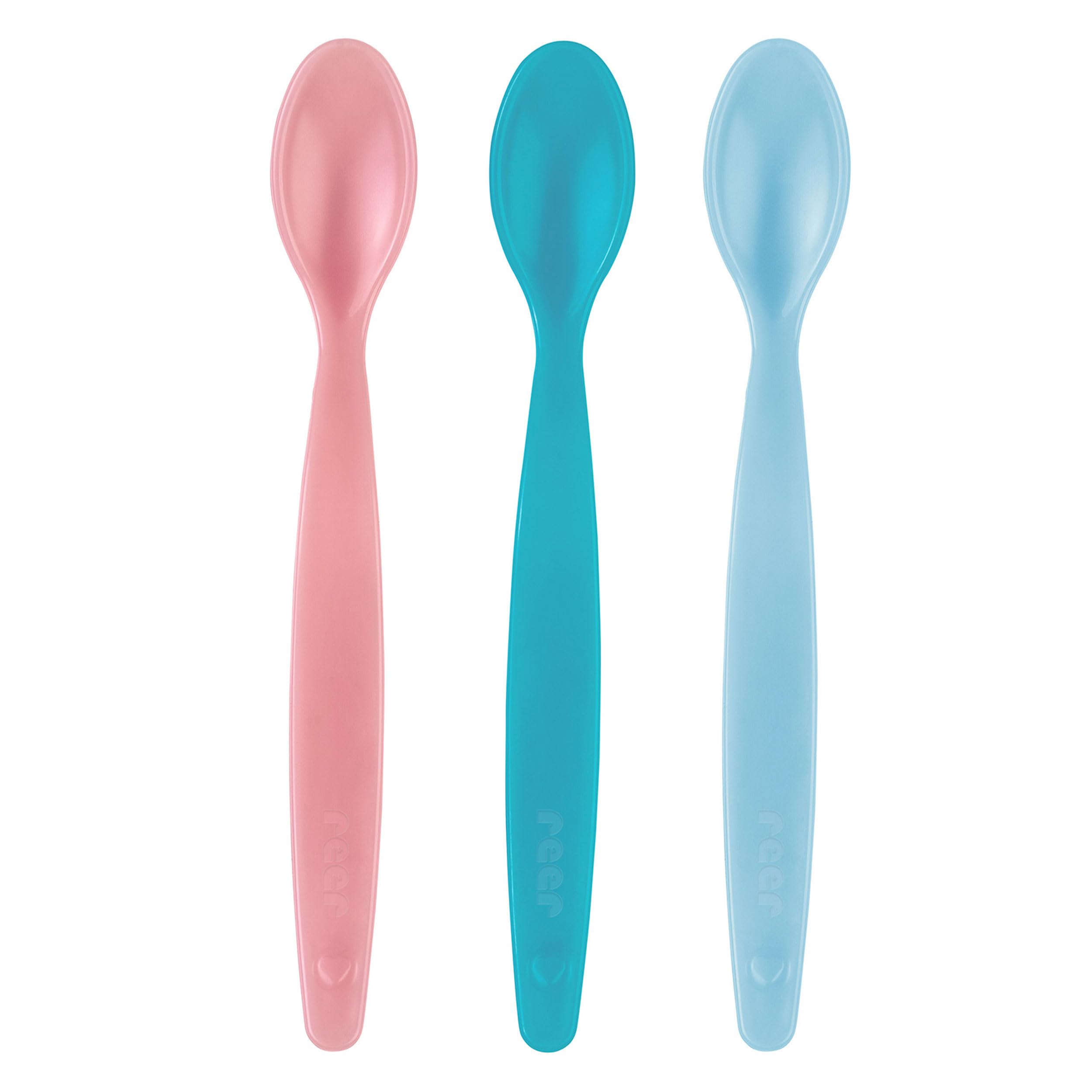 reer Soft Heat Sensor Spoon, Baby Spoon, Feeding Spoon, Easy and Safe to Eat, Learn to Eat, BPA Free, Multicolor