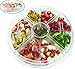 Jumbl Appetizer Serving Tray with Lids | 4 Revolving Duel Cups-on-Ice