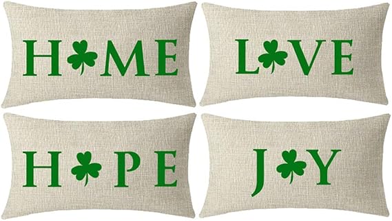 NIDITW Juego de 4 Fundas de Almohada rectangulares de algodón y