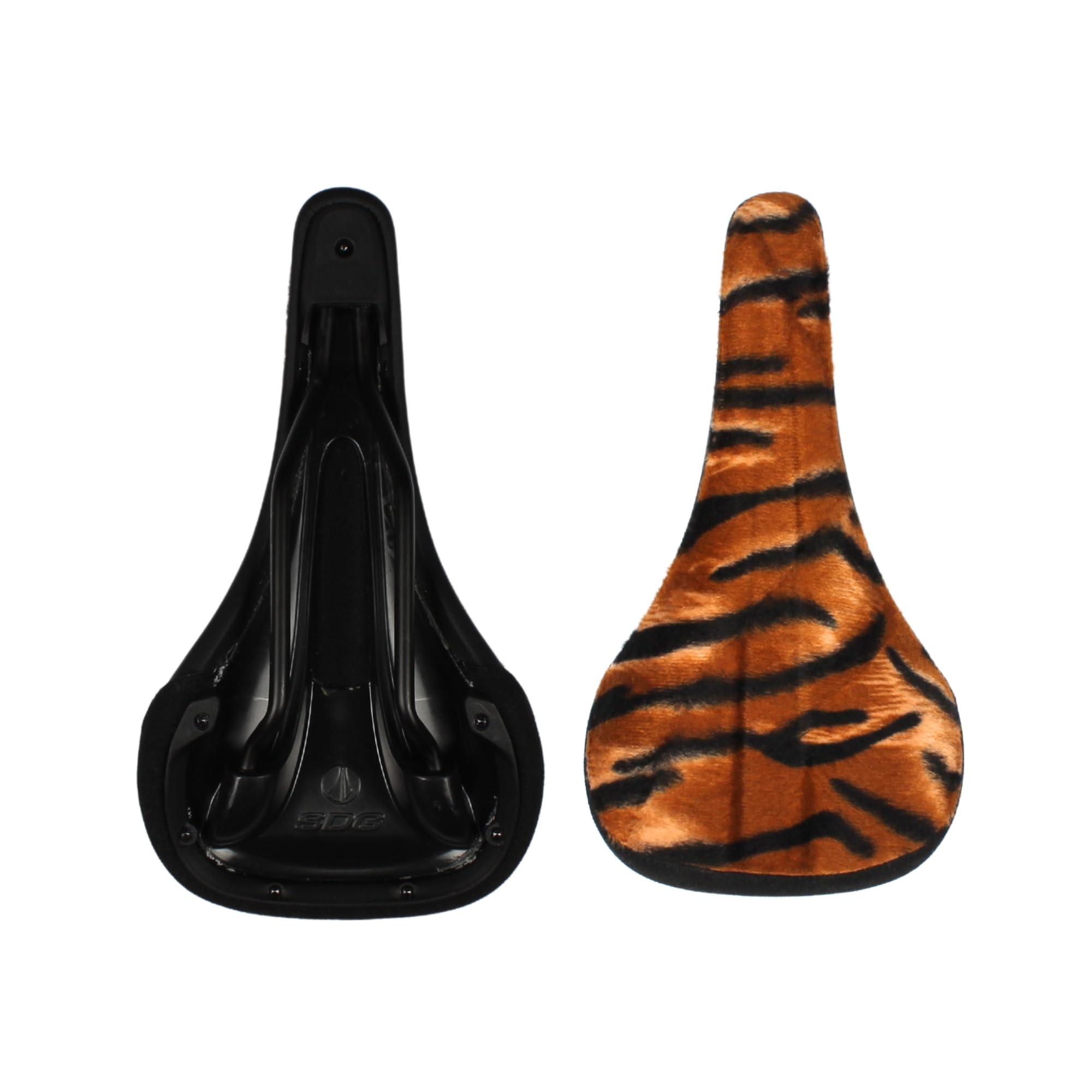 SDG Bel Air 3.0 Traditional Lux-Alloy Animal Saddle – Tiger Print, 260 x 140 mm – Trail & Enduro MTB Seat with EVA Foam & Retro-Inspired Graphic