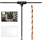 ELRS 2.4GHz Receiver with 40mm T Antenna for FPV Long Range Drones | ELRS 2.4GHz Receiver; 40mm T Antenna; Compact Control Link for FPV Freestyle and Long Range Drones