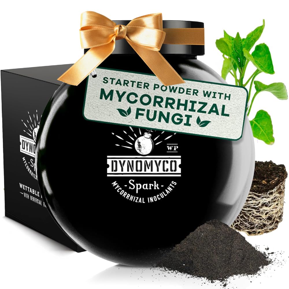 DYNOMYCO Spark WP Mycorrhizal Fungi, 6oz Wettable Powder – 3-In-1 Root Enhancer Amplifies Nutrient Uptake & Yield – Treats 38 Plants, Indoor/Outdoor Bio-Stimulant – Dissolves Fast in Seed Starter Soil Image