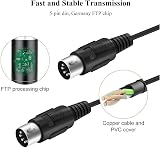 OTraki Midi to USB Cable 5 Pin 3m 10ft MIDI Interface Converter for Keyboard view 3