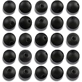 NITOPUPU 100Pcs 8mm Matte Black Onyx Agate Stone Beads for Jewelry Making, Natural Round Loose Gemstone Bead for Necklace Bracelets,Crafts for Adults with Crystal Stretch Cord
