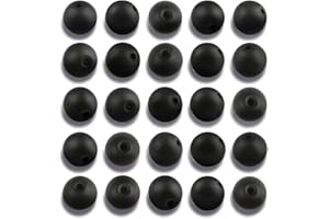 NITOPUPU 100Pcs 8mm Matte Black Onyx Agate Stone Beads for Jewelry Making, Natural Round Loose Gemstone Bead for Necklace Bracelets,Crafts for Adults with Crystal Stretch Cord