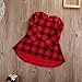 Lovely Baby Kids Girl Dress Plaids Checked Party Princess Formal Dresses Tutu (1-2Years) Red