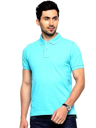 aqua blue polo t shirt
