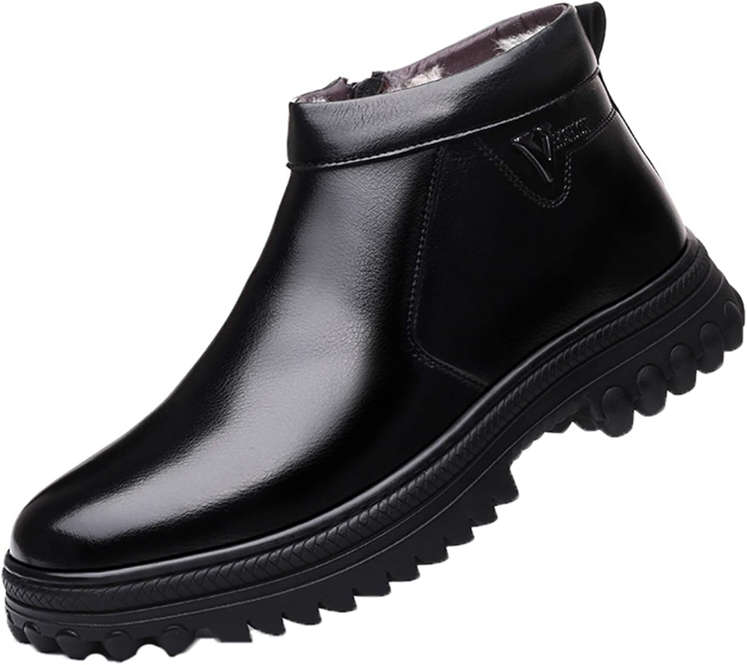 Ankle Boots for Men Classic Business Office High Top Casual Leather