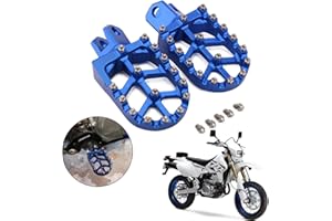 AnXin Dirt Bike Foot Pegs CNC Footpegs Footrest Foot Pedals Rests for DRZ400 2000-2004 DRZ400E 2000-2007 DRZ400S 2000-2024 DRZ400SM 2005-2024 RM250 1989-2006 RM250Z 2001-2006 RMX250 1989-1996 Blue