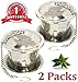 Loose Leaf Tea Infuser Set of 2 (M Sizes) + Drip Trays,Food Grade 304 Stainless Steel Strainer & Steeper can be used as Tea/Herbal/Spice Filter for Cup, Mug, Teapot