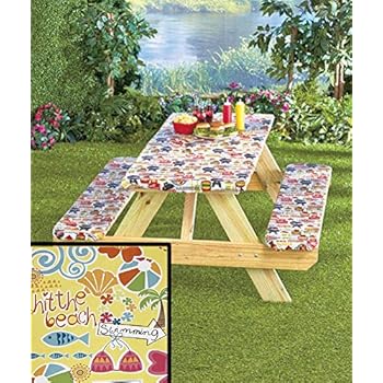 amazon.com: 3 piece fitted picnic table & bench seat cover