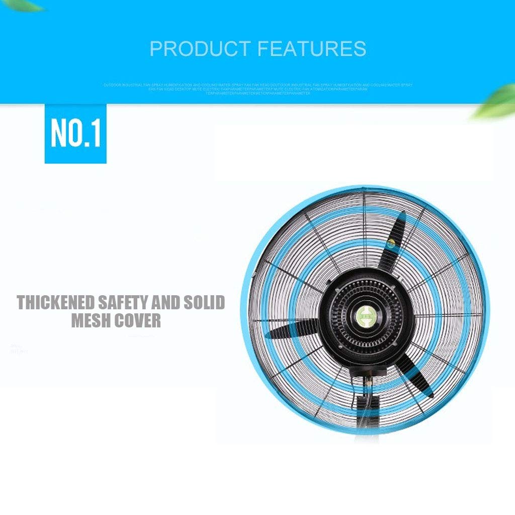 WallMounted Pedestal Fans Oscillating Misting Fan with 15 L Water Tank