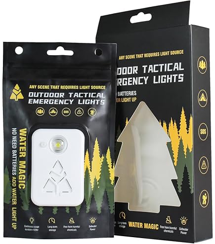 Lampe De Camping à Eau Salée - Sans Piles - Éclairage 120h - Étanche IP65 - Pour Urgences Et Randonnée