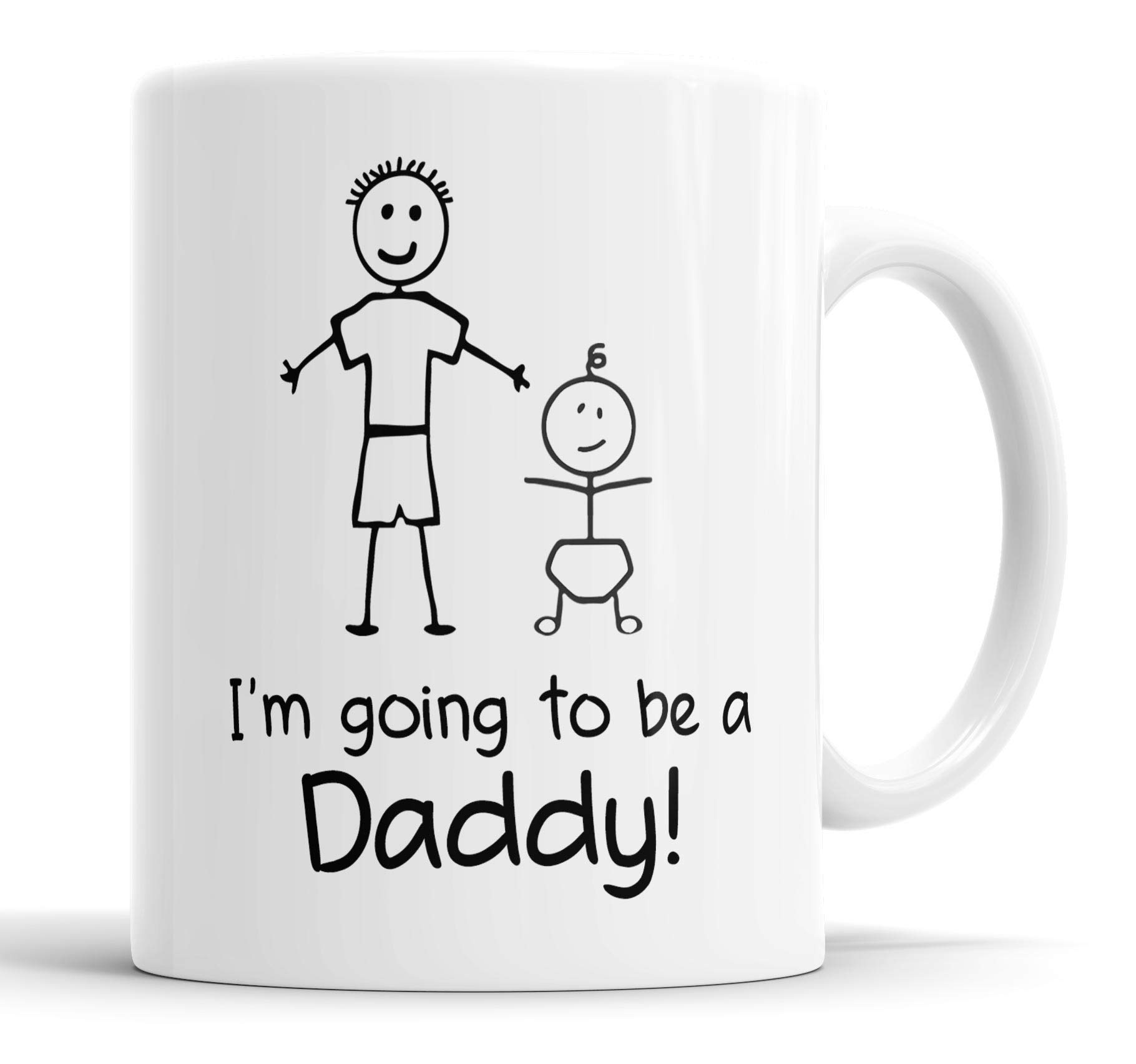 Faithful Prints I'm Going to Be A Daddy Mug Family Present Daddy New Baby Newborn Gift Cup Birthday Christmas, Ceramic Mugs