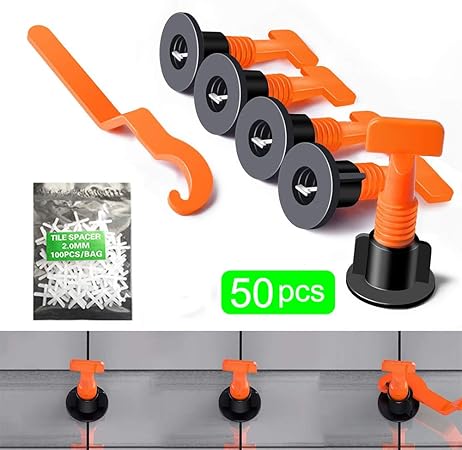 Teamwin 50pcs Tiles Leveler Spacers Tile Leveling System With