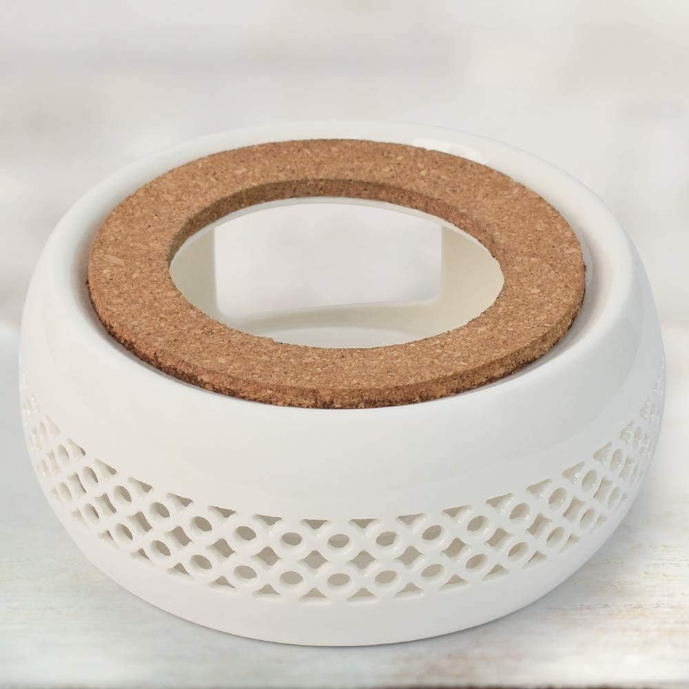 Stövchen, Teekannen Porzellan, die Heizung Besteht aus Keramik und die Ringwand ist Hohl Geschnitztes Design, was für die Wärmeerhaltung von Tee und Kaffee Geeignet ist