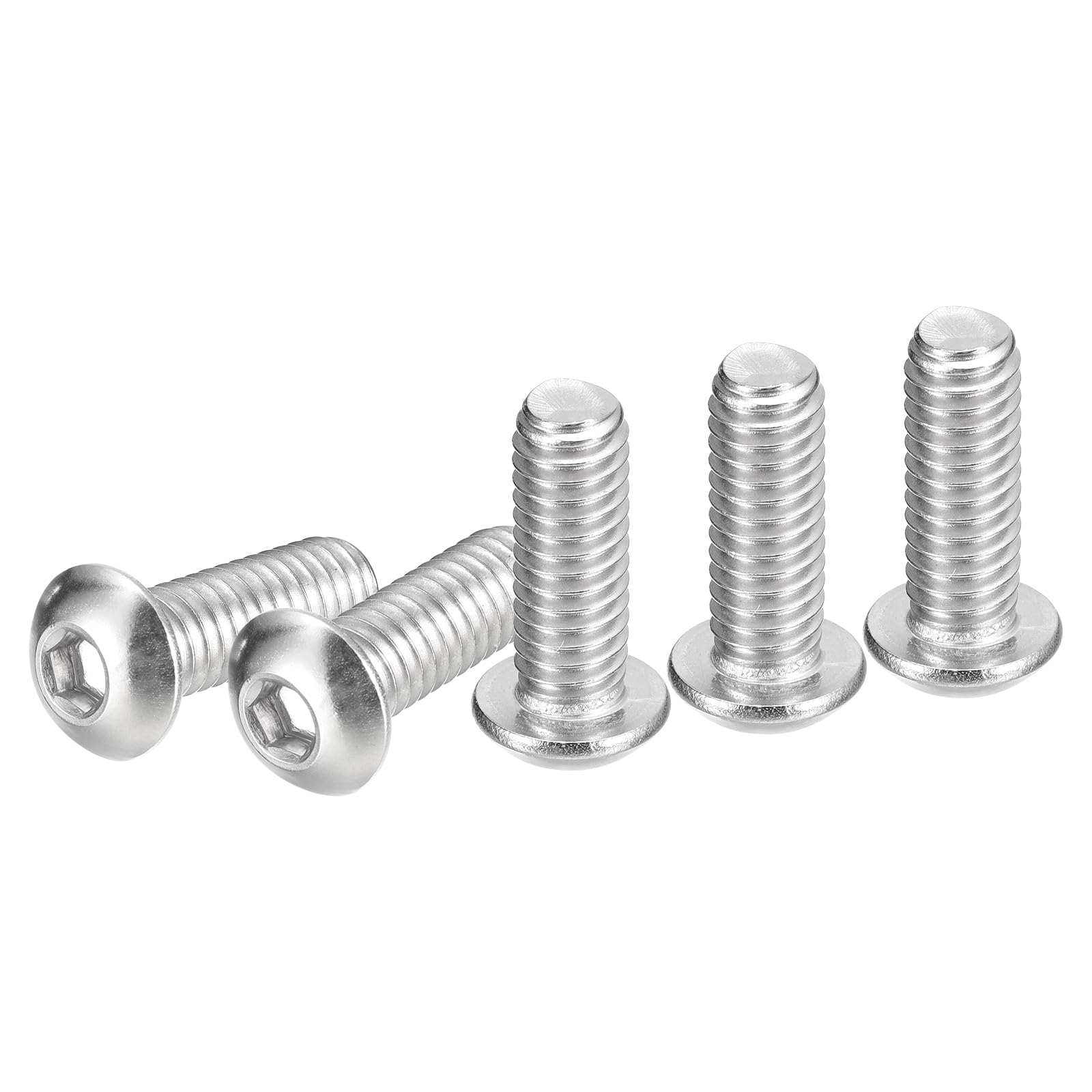 DTGN 5/16-18x7/8" Button Head Socket Cap Screws - 10Pack - Good for Machine - 304 Stainless Steel 18/8 - Hex Drive Full Thread UNC Fasteners — image 1