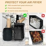 YQL Silicone Air Fryer Liners 2 Pack for Ninja/Tower/Instant Vortex Black view 4