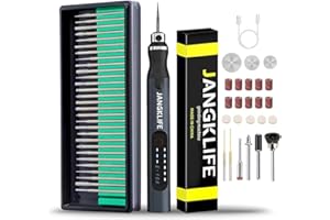 JANGKLIFE USB rechargeable portable electric micro-sanding pen, 3.7V 3-speed adjustable, suitable for grinding, polishing, drilling, engraving, DIY crafts